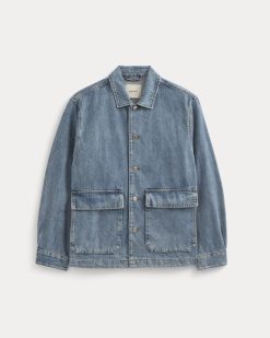 Alternative view of Denim Shacket | Vintage Mid Indigo