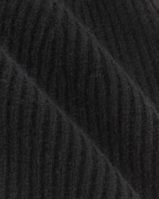 Alternative view of The Cashmere Ribbed Beanie | Black