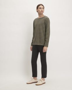 Alternative view of The Premium-Weight Long-Sleeve Mariner Tee | Kalamata / Black