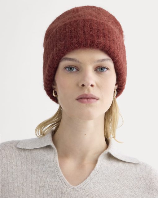 Alternative view of Plush Alpaca Beanie | Merlot