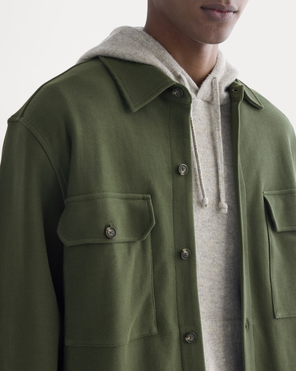 Relaxed Knit Utility Shirt | Dark Forest - Image 4