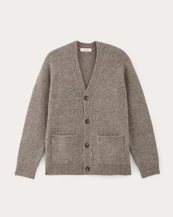 Alternative view of The Cloud Relaxed Cardigan | Taupe Melange