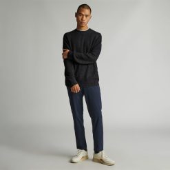 Alternative view of The No-Sweat Ribbed Crew | Heather Ash