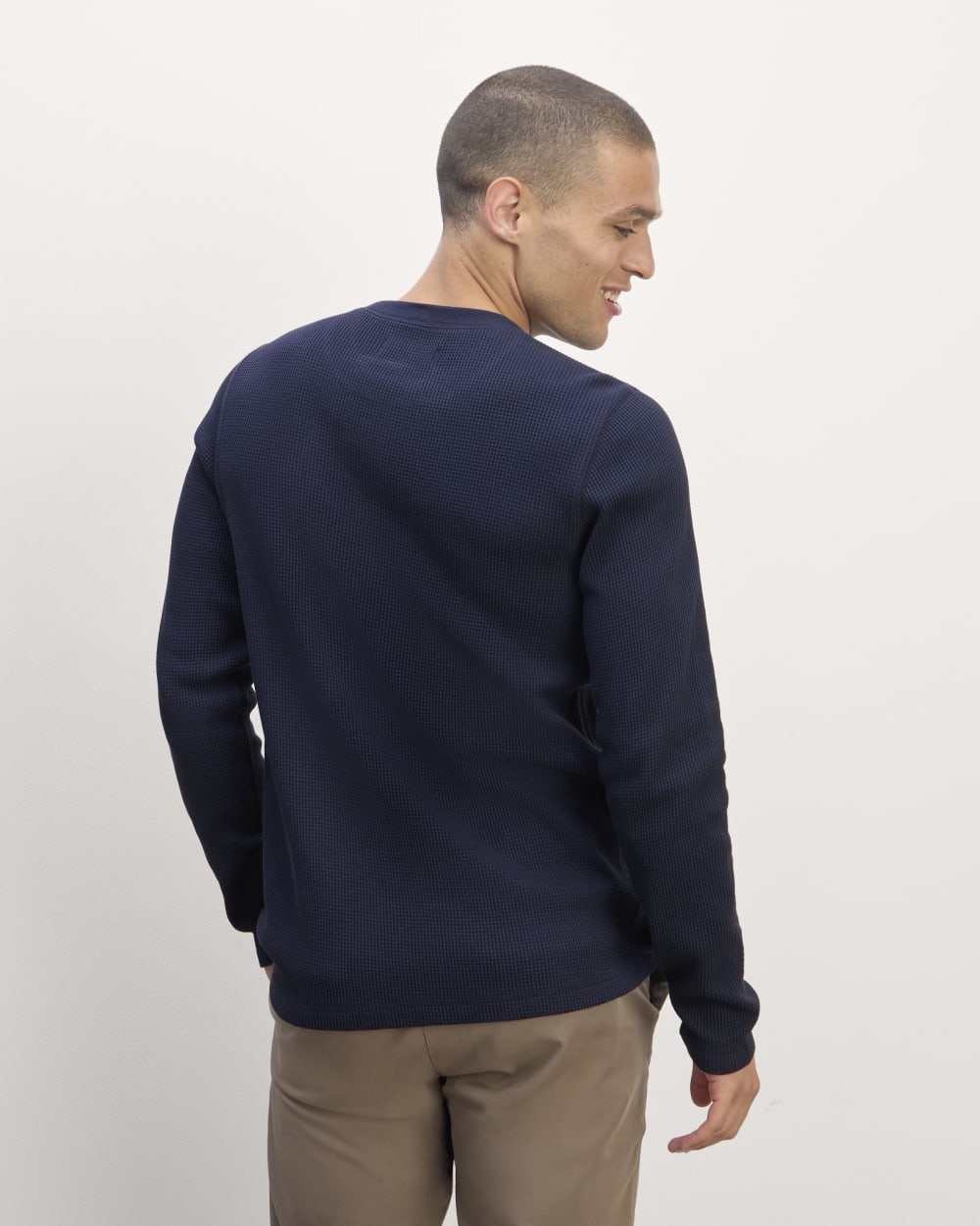 The Waffle Long-Sleeve Crew | Navy - Image 4