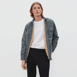 Alternative view of The ReNew Fleece-Lined Heavyweight Overshirt | Slate