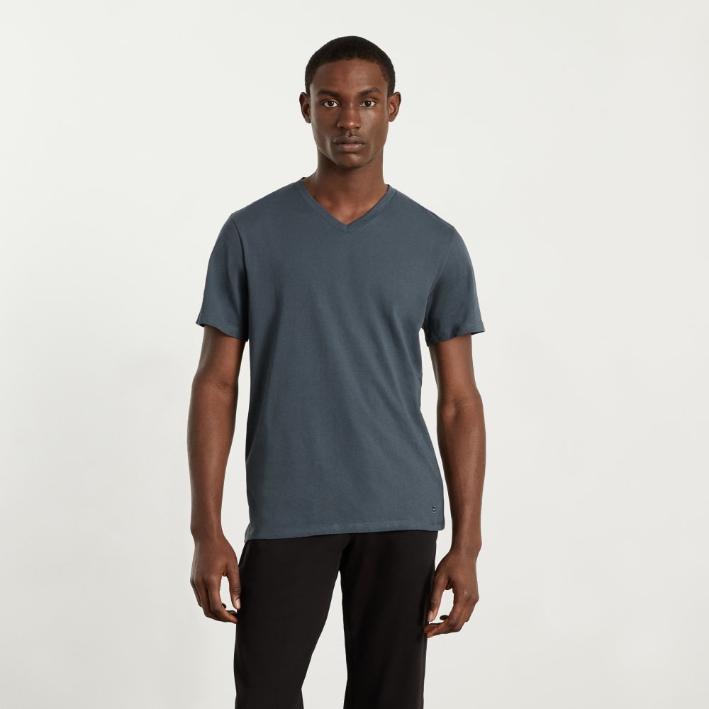The Organic Cotton V-Neck Tee | Dark Slate - Image 3