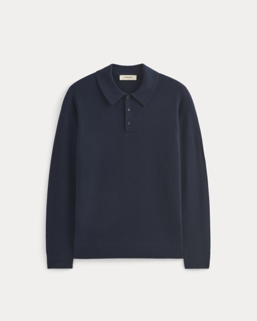 Alternative view of Ultrasoft Polo Sweater |  Navy