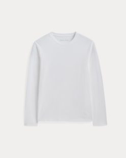 Alternative view of The Essential Organic Long-Sleeve Tee | White