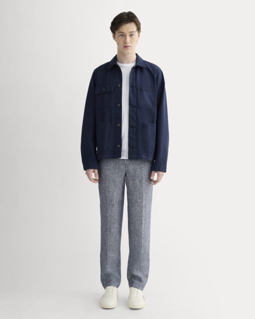 The Linen Trouser | Navy Chambray